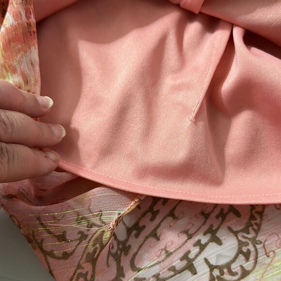 R & M Richards Pink and Brown Paisley Blouse - Picture 13 of 13